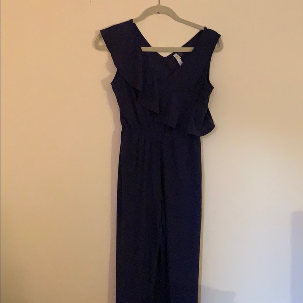 NWOT navy blue sleeveless jumpsuit